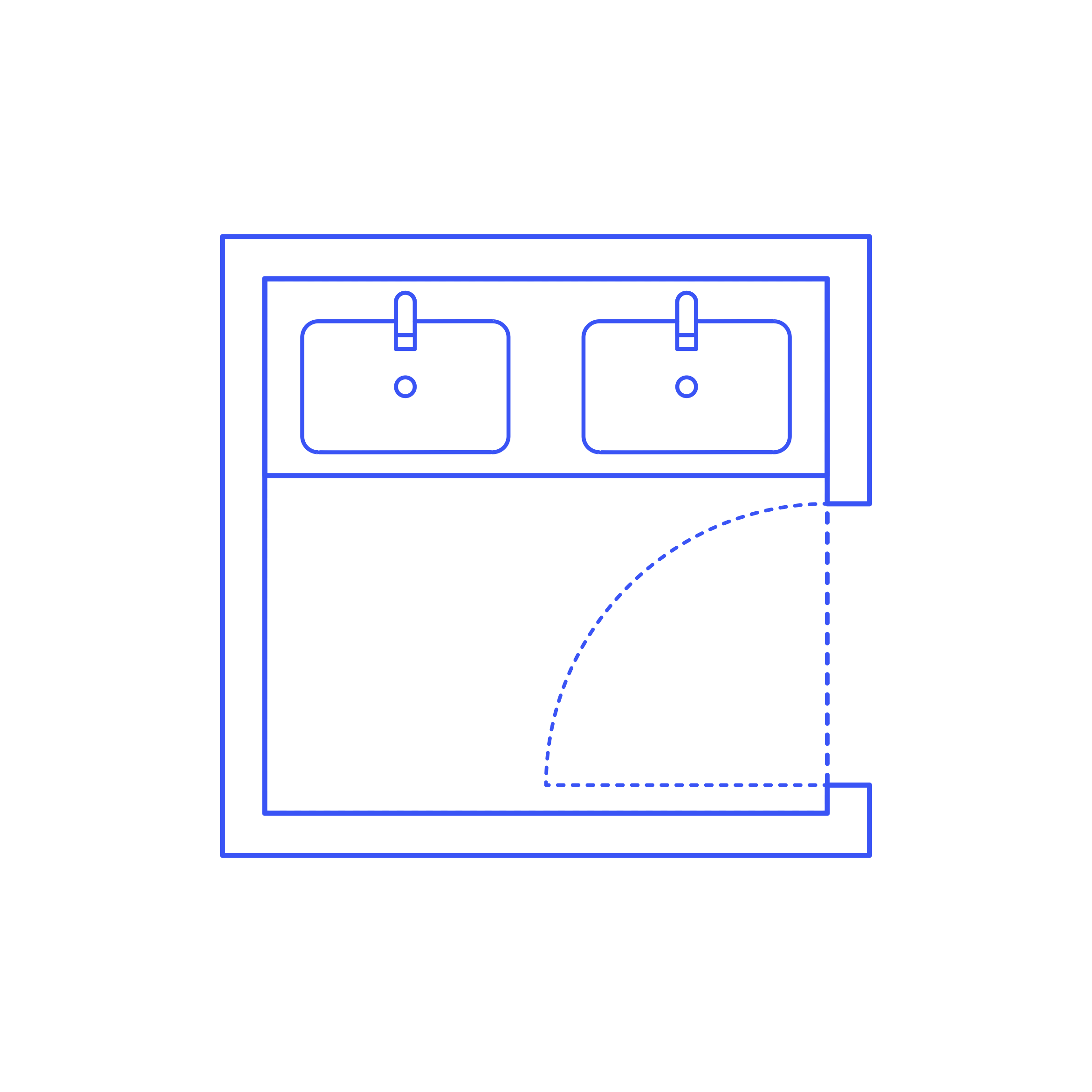 Layouts Bathrooms Quarter Sink Vanity Double Outline Drawing Svg Vector Free Vectors